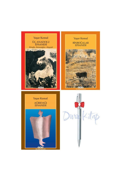 Yapı Kredi Yayınları Üç Anadolu Efsanesi - Binboğalar Efsanesi - Ağrıdağı Efsanesi, Yaşar Kemal (3 Kitap), Caprice Kalem