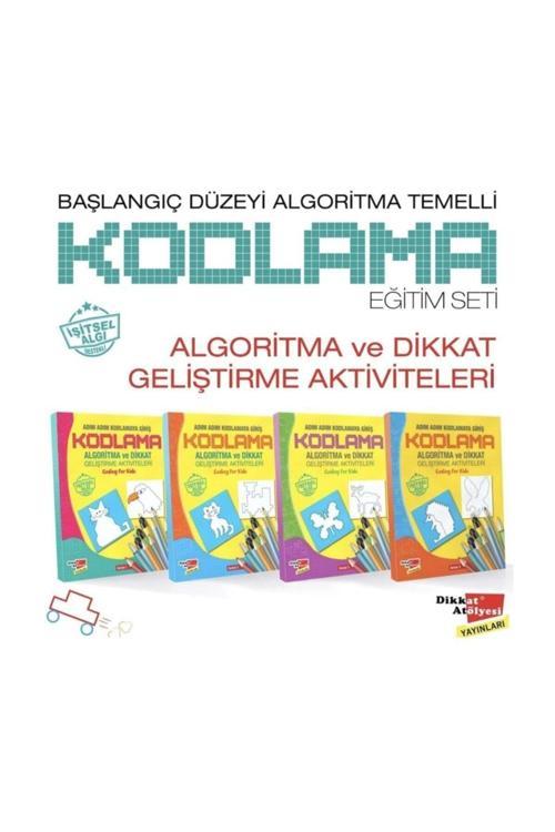 Dikkat Atölyesi Yayınları Algoritma Temelli Adım Adım Kodlama 4'Lü Kitap Seti (6-10 Yaş)