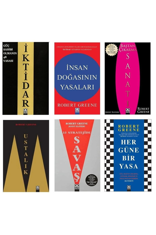 Altın Kitaplar 6 Kitap Set Baştan Çıkarma Sanatı & İktidar & Ustalık & Insan Doğasının Yasaları