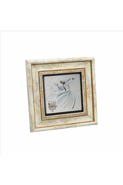 Semazen Baskılı Doğaltaş Tablo 20Cmx20Cm Krt-072