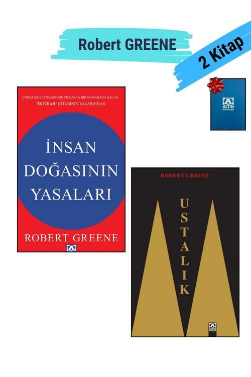 Altın Kitaplar 1. İnsan Doğasının Yasaları 2. Ustalık - Robert Greene 2 Kitap Set, Not Defteri Hediyeli