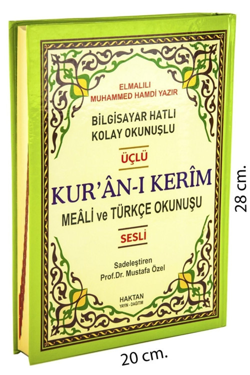 Haktan Yayınları Arapça - Türkçe Okunuş Ve Mealli Kuranı Kerim Rahle Boy Sesli -