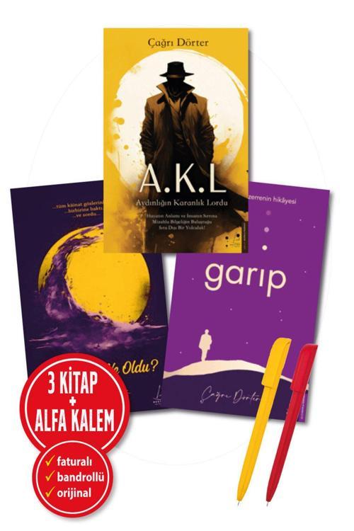 Destek Yayınları Çağrı Dörter 3 Kitap Set (Aydınlığın Karanlık Lordu+ Dün Gece Ne Oldu?+ Garip)+Kalem-Destek Yayın