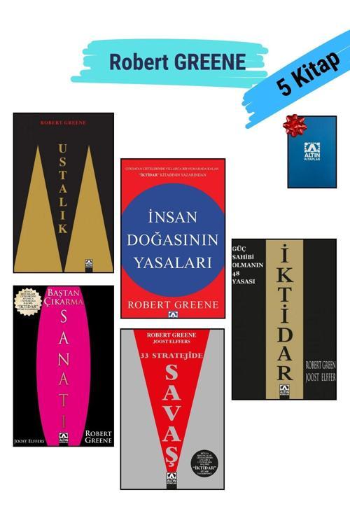 Altın Kitaplar Robert Greene 5 Kitap Kişisel Gelişim Kitap Seti, Not Defteri Hediyeli