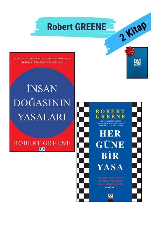 Altın Kitaplar 1. İnsan Doğasının Yasaları 2. Her Güne Bir Yasa - Robert Greene 2 Kitap Set - Not Defteri Hediyeli