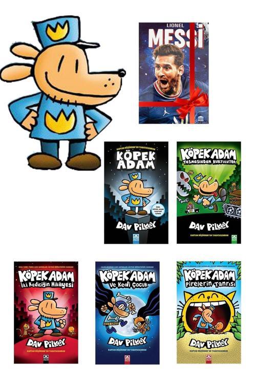 Altın Kitaplar Köpek Adam Serisi 1,2,3,4,5 - İlk 5 Kitap Set - Defter Hediyeli
