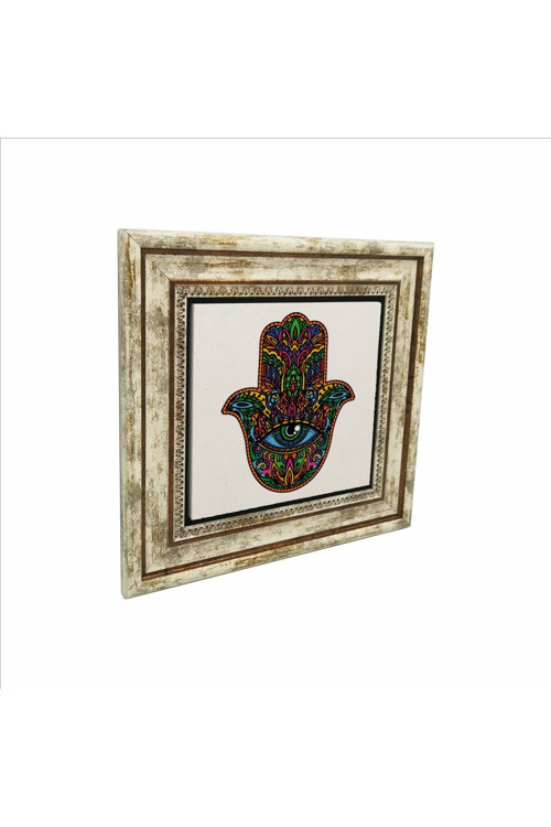 Fatıma’Nın Eli Baskılı Doğaltaş Tablo 25Cmx25Cm Kd-003