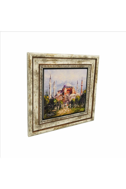 Ayasofya Camii Hagia Sophia Baskılı Doğaltaş Tablo 25Cmx25Cm Krt-003