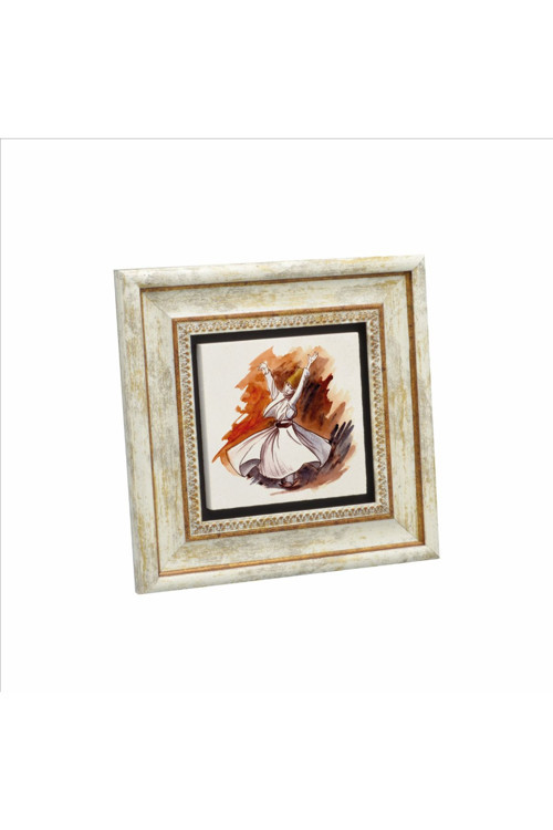 Semazen Baskılı Doğaltaş Tablo 20X20 Krt-78