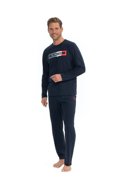 Erkek Uzun Kollu Yuvarlak Yaka Penye Eşofman Pijama Takımı S25828