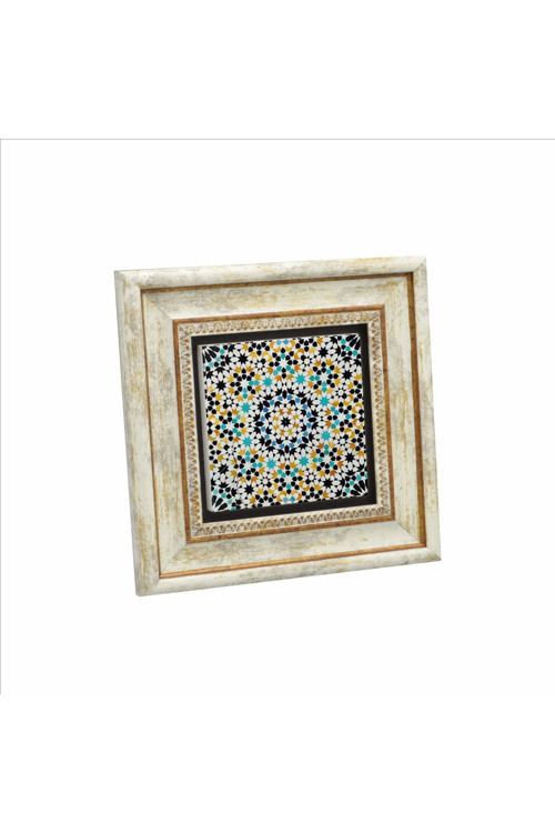 Islami Desenfas Baskılı Doğaltaş Tablo 20Cmx20Cm Kd-009