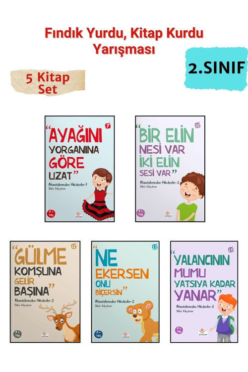 Yağmur Çocuk Fındık Yurdu, Kitap Kurdu Yarışması, 2. Sınıf Kitap Seti, 2. Sınıf Hikaye Kitapları 5 Kitap Set