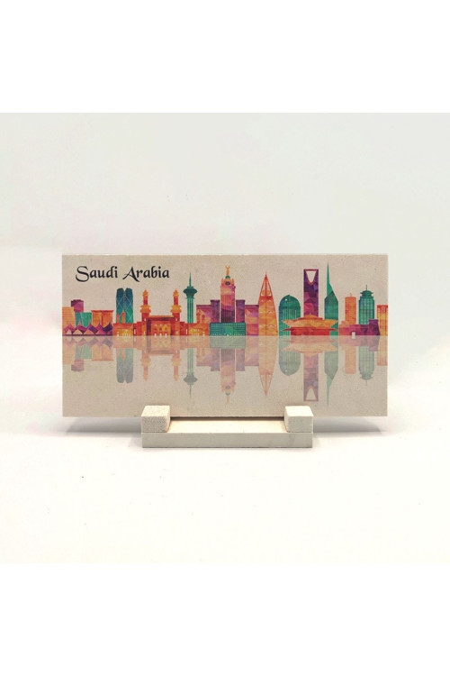 Suudi Arabistan Baskılı Doğaltaş Masaüstlük 10X20 Drg-38