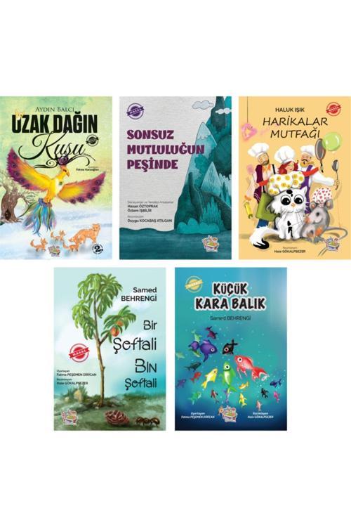 Parmakçocuk Yayınları Sonsuz Mutluluğun Peşinde+Harikalar Mutfağı+Uzak Dağın+Küçük Kara Balık+Bir Şeftali Bin Şeftali/Öykü
