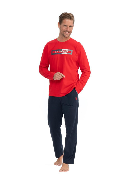 Erkek Uzun Kollu Yuvarlak Yaka Penye Eşofman Pijama Takımı S25828