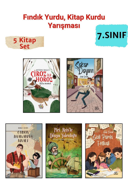 Yağmur Çocuk Fındık Yurdu, Kitap Kurdu Yarışması, 7. Sınıf Kitap Seti, 7. Sınıf Okuma Kitapları 5 Kitap Set
