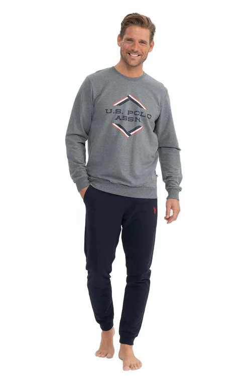 Erkek Uzun Kollu Yuvarlak Yaka Eşofman Pijama Takımı S25818