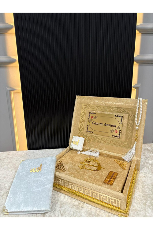 Haktan Yayınları Anneler Günü Özel Raşel Kutulu Kuranı Kerim Kişiye Özel Lüx Hediye Gold