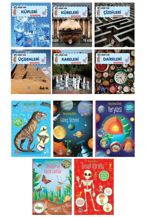 Yağmur Çocuk Araştırma Dizisi(5 Kitap) + Kaşif Can Serisi(6 Kitap)/7+Yaş/Popüler Bilim-Eğitici-Şekiller/11 Kitap
