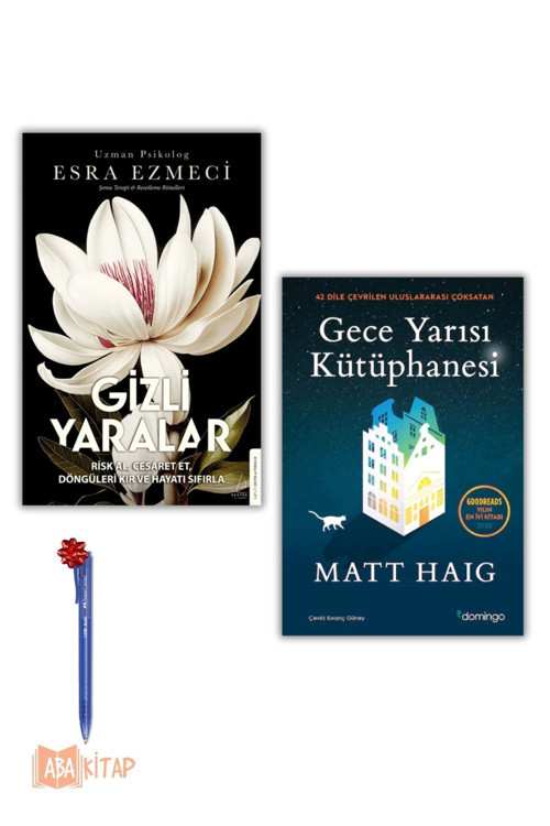 Destek Yayınları 1. Gizli Yaralar - Esra Ezmeci, 2. Gece Yarısı Kütüphanesi - Matt Haig, Kalem Hediyeli