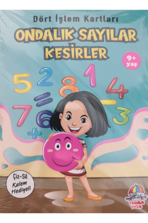 Yağmur Yayınları Dört Işlem Kartları Ondalık Sayılar Kesirler (9 Yaş) | Kollektif