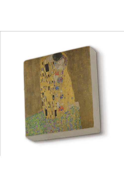 Öpücük Gustav Klimt 1907 Baskılı Doğaltaş Magnetkrg-169