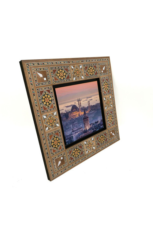 Galata Kulesi Ve Süleymaniye Camii Baskılı Mdf Tablo 20X20 Krt-24