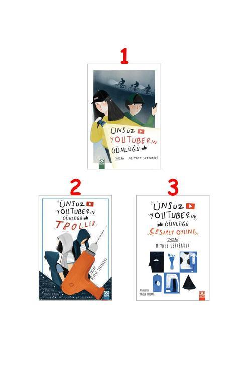 Altın Kitaplar Ünsüz Youtuberın Günlüğü Serisi, 3 Kitap Set, Miyase Sertbarut