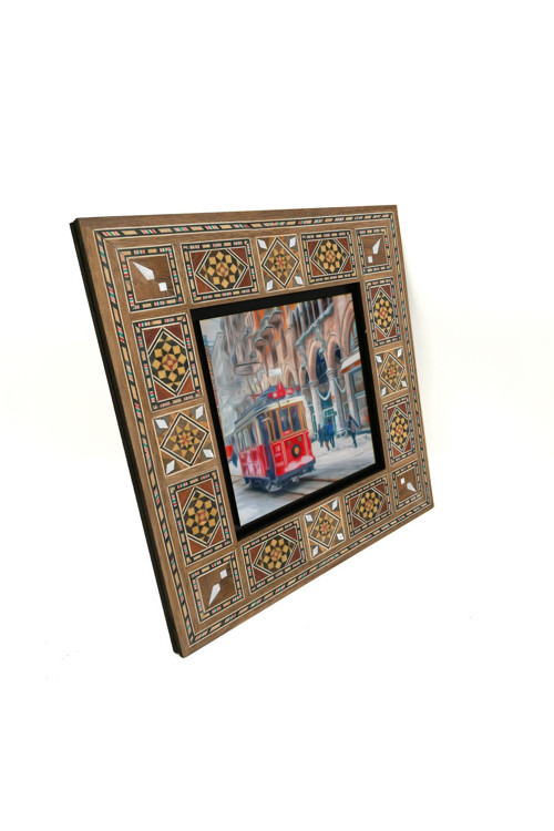 Nostaljik Tramvay Baskılı Mdf Tablo 20X20 Krt-46