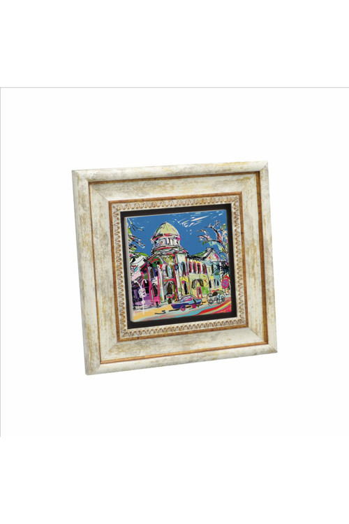 Ukrayna Görseli Baskılı Doğaltaş Tablo (20x20 Krg-66)