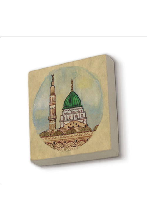 Mescid-İ Nebevi Baskılı Doğaltaş Magnetkrg-079Buzdolabı Süsü