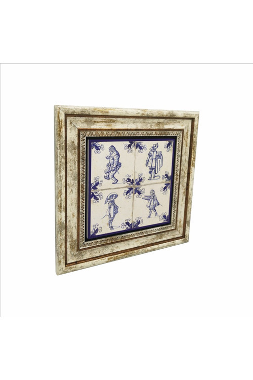Hollanda Deseni Baskılı Doğaltaş Tablo 25Cmx25Cm Kd-101