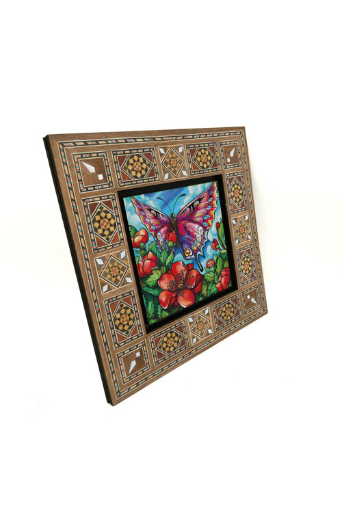 Kelebek Baskılı Mdf Tablo 20X20 Krg-153