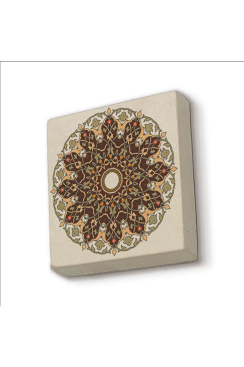Rumi Desen Baskılı Doğaltaş Magnetkd-058Buzdolabı Süsü