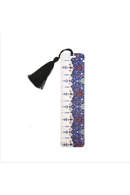 Rumi Desen Baskılı Püsküllü Kitap Ayracı (Hediyelik Bookmark Ayraç-124)