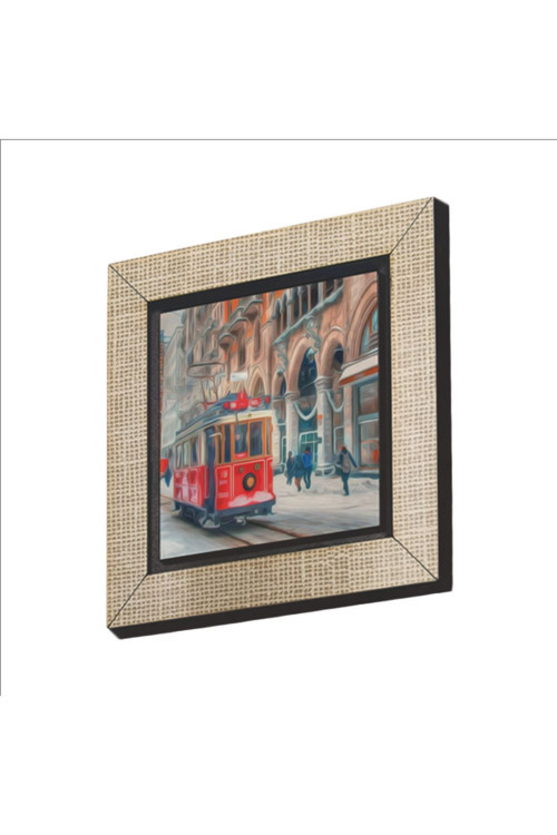 Nostaljik Tramvay Baskılı Mdf Magnetkrt-046Buzdolabı Süsü