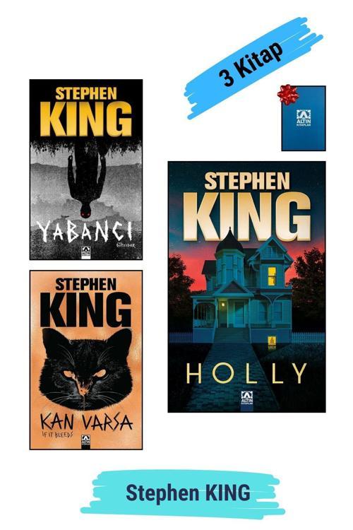 Altın Kitaplar 1. Holly 2. Yabancı 3. Kan Varsa - Stephen King 3 Kitap Set - Not Defteri