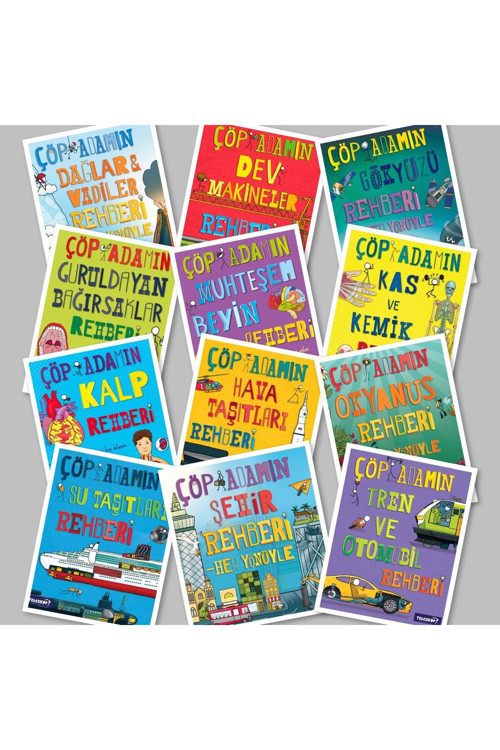 Yağmur Çocuk Çöp Adamın Rehberi Seti (12 Kitap) - John Farndon & Catherine Chambers, 8 Yaş Okuma Kitapları