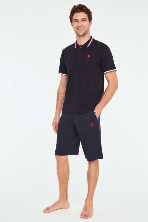 - Erkek Lacivert T-Shirt Şort Takımı