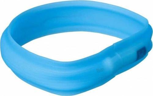 Işıklı Köpek Tasması 70cm 30mm Mavi L-XL