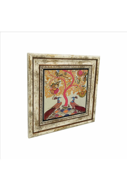 Tavus Kuşları Baskılı Doğaltaş Tablo 25Cmx25Cm Krg-161