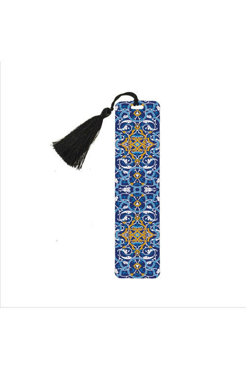 Rumi Desen Baskılı Püsküllü Kitap Ayracı (Hediyelik Bookmark Ayraç-138)