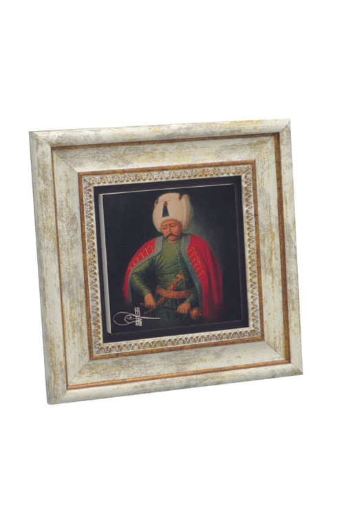 Yavuz Sultan Selim Baskılı Doğaltaş Tablo 20X20 Krt-148