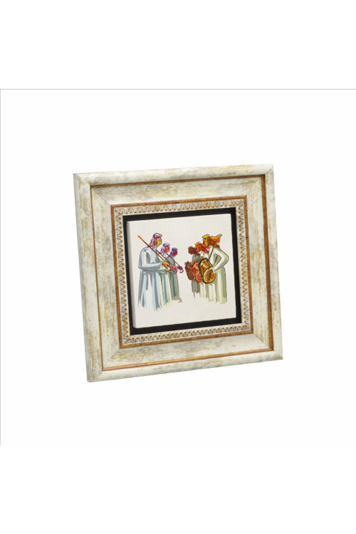 Ortadoğu Görseli Baskılı Doğaltaş Tablo (20x20 Krg-77)