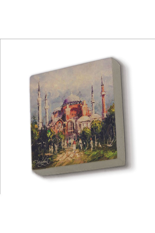 Ayasofya Camii Baskılı Doğaltaş Magnet 5X5 Krt-3