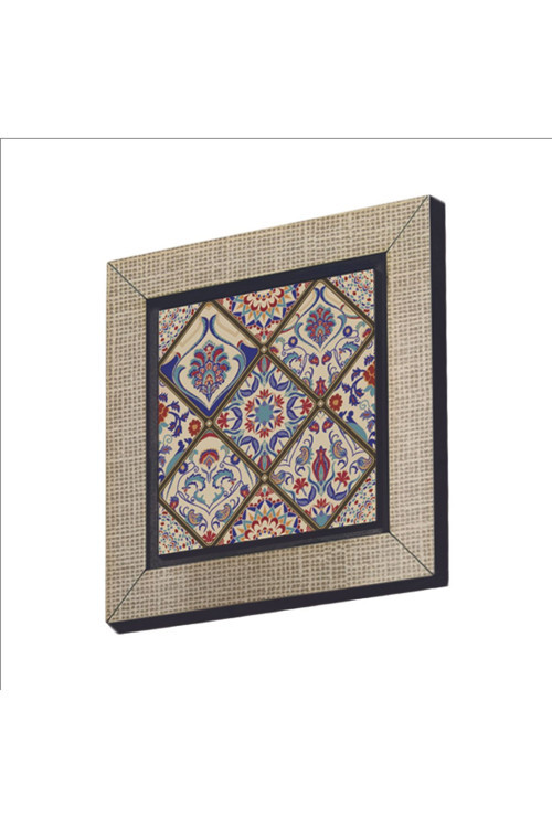 İtalyan Çini Deseni Baskılı Mdf Magnet (7x7 Kd-27)