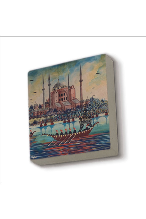 Ayasofya Camii Baskılı Doğaltaş Magnet 5X5 Krt-7