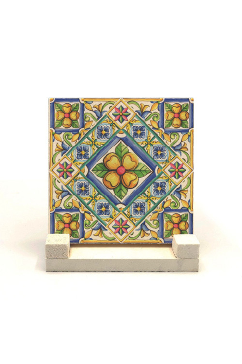 İtalyan Deseni Baskılı Doğaltaş Masaüstlük 10X10 Kd-104