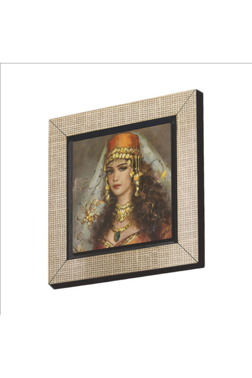 Osmanlı Kadın Çizimi Baskılı Mdf Magnetkrt-110