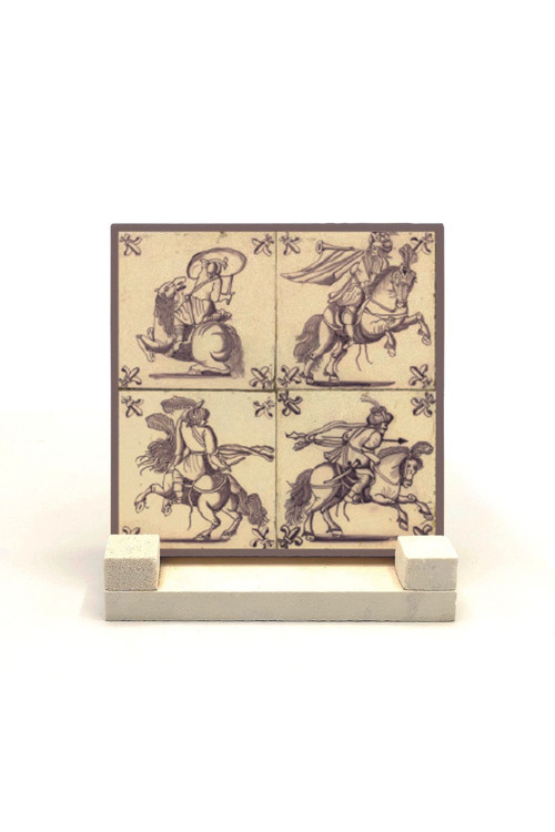 Hollanda Deseni Baskılı Doğaltaş Masaüstlük 10X10 Kd-100